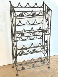 PORTABOTTIGLIE in ferro Rustico/Shabby 16 posti