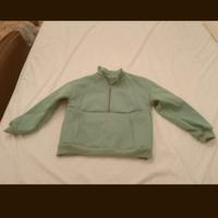 Felpa da tuta rigida con colletto verde militare 