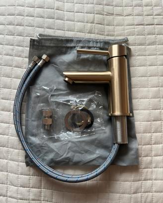 Rubinetto Bagno Oro Spazzolato moderno NUOVO