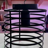 Plafoniera lampadario nero e27 tondo