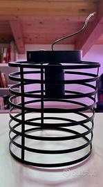 Plafoniera lampadario nero e27 tondo
