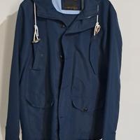 Giacca blu navy con cappuccio 