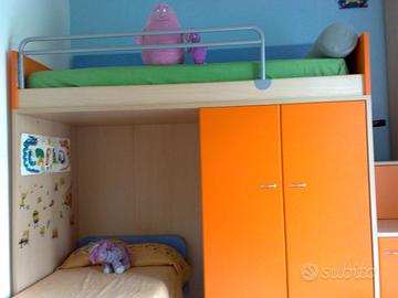 cameretta a soppalco DOIMO con  2 letti