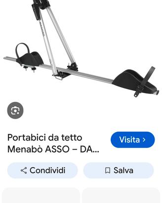 portabici tetto auto MENABO modello ASSO