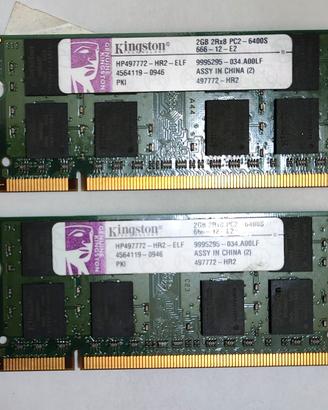 Memorie Sodimm DDR2 Kingston per notebook