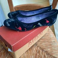 scarpe ballerine camoscio ricam serie limitata 