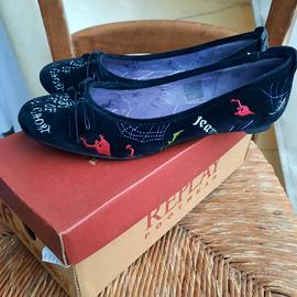 scarpe ballerine camoscio ricam serie limitata 