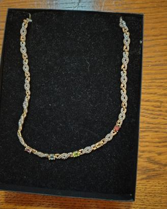 collana in argento placcato oro 