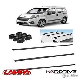 BARRE PORTATUTTO Fiat Qubo 5p - railing, anno 09/08> NORDRIVE IN ALLUMINIO