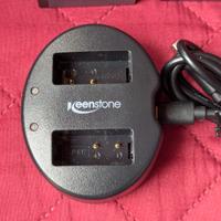 Caricabatterie doppio + 2 batterie Canon 250D