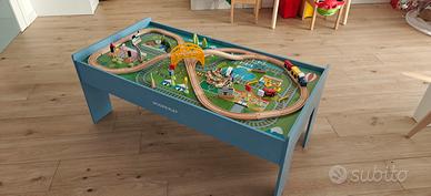tavolo gioco trenino di legno wood n play