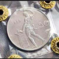 50 Lire 1958 qFdc periziata Manfredini