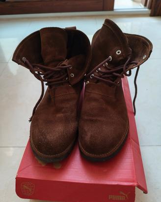 Stivaletto in camoscio marrone