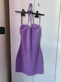 Vestito lilla glitter