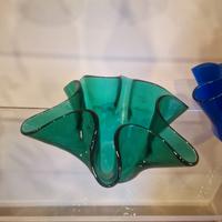 Vaso verde tipo fazzoletto venini