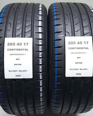 2 GOMME 205 45 17 CONTINENTAL A2226