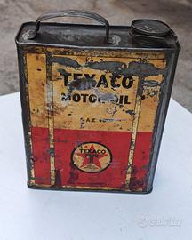 Latta Olio Texaco Vintage d'epoca da 2 Litri S.A.E