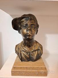 Busto Scugnizzo napoletano in bronzo De Martino