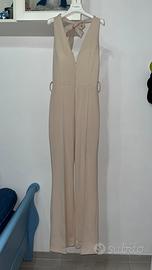 Tuta lunga beige elegante