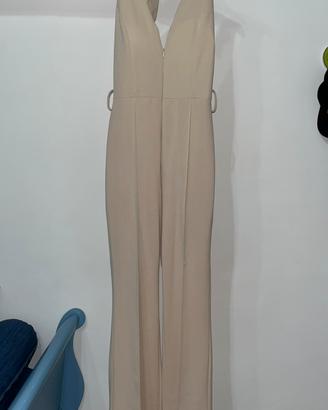 Tuta lunga beige elegante
