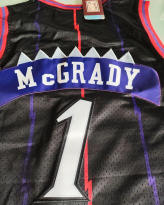 Canotta NBA Tracy Mc Grady Raptors NUOVA con carte