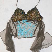 Bustier con piume di pavone La Perla