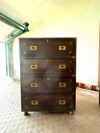 Cassettiera vintage stile marinaio in legno