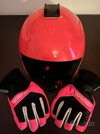 Casco sci OBSE bambina+guanti