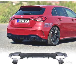 DIFFUSORE MERCEDES CLASSE A W177 18- AMG NERO LUCI