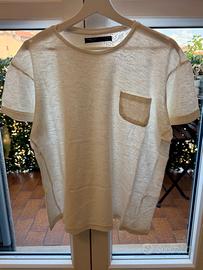 T-shirt bianca con taschino, size M [come nuova]