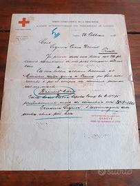 Lettera Croce Rossa 1919