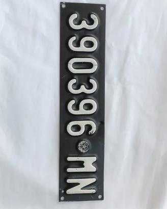 Targa auto d'epoca Italia vintage plaque