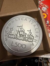 Lire 500 bandiere controvento scatola latta edital