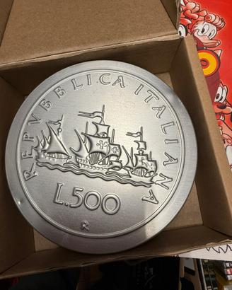 Lire 500 bandiere controvento scatola latta edital