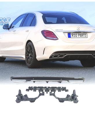 DIFFUSORE MERCEDES CLASSE C W205 AMG 15-21 LOOK C6
