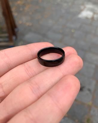 Anello uomo nero misura  18