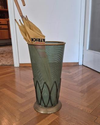 Portaombrelli Vintage anni '50/'60Verde e Ottone