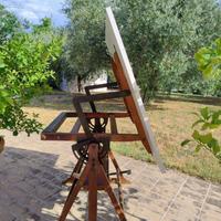 tavolo da disegno in legno