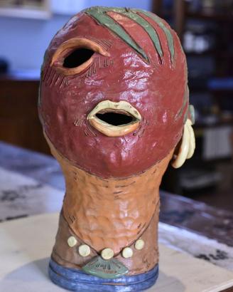 testa in ceramica maestro gaspare patti sciacca