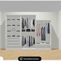 IKEA armadio PAX bianco 3 metri 6 ante