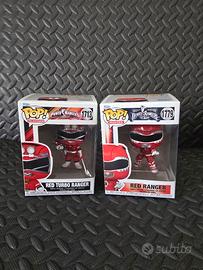 Coppia Funko Pop Power Rangers Red Turbo Ranger 