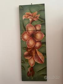 Trittico di quadri floreali