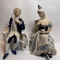 Statuine Porcellana Vintage - Coppia Galante 16cm