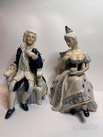 Statuine Porcellana Vintage - Coppia Galante 16cm