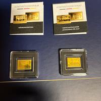 2 blister lamine oro fino 999 24k