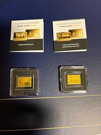 2 blister lamine oro fino 999 24k