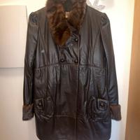 Giacca pelle e pelliccia Gil Santucci nuova