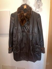 Giacca pelle e pelliccia Gil Santucci nuova