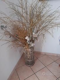 cesto dorato natalizio