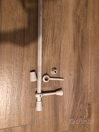 Bastone tenda in legno 2m + 2 supporti d=25mm